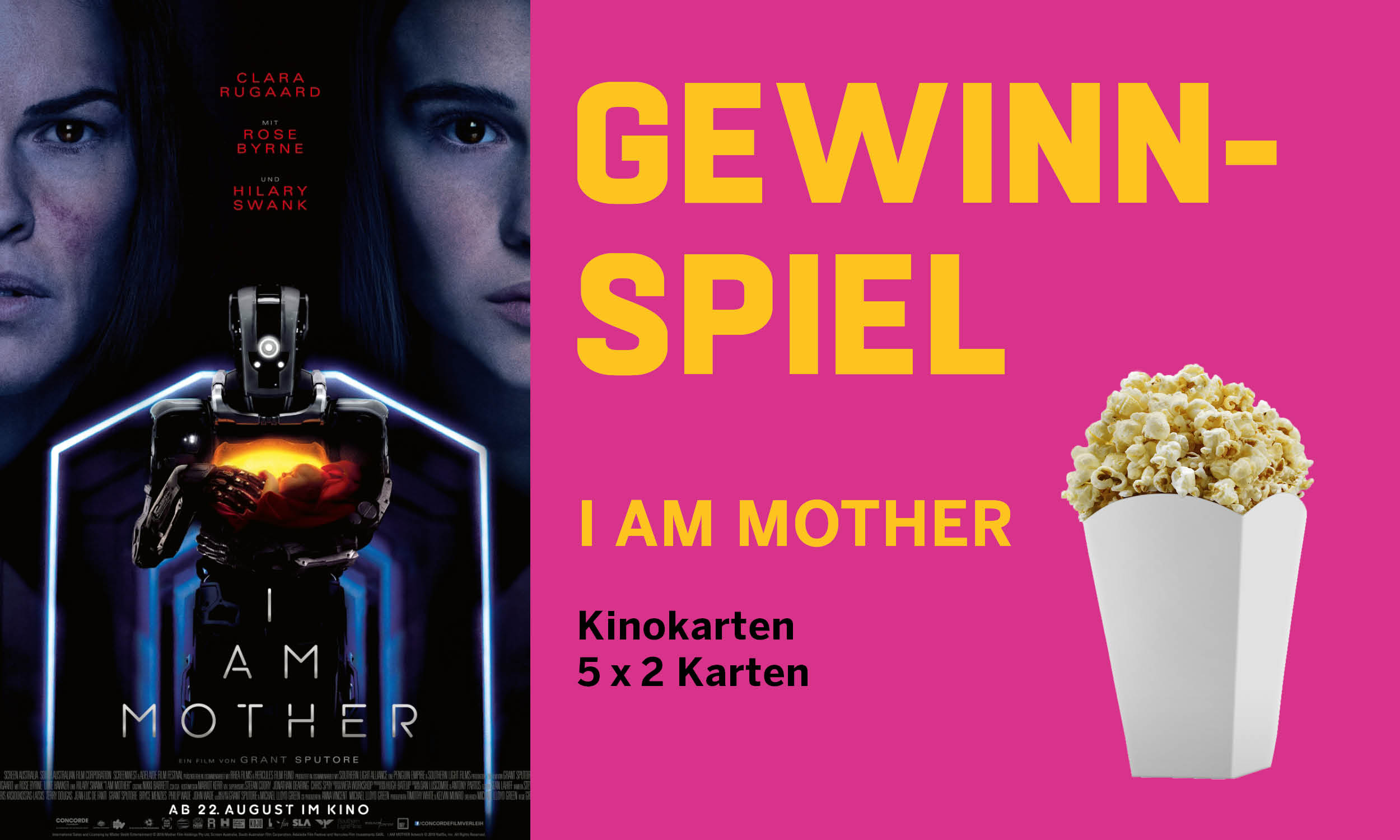 Gewinnspiel 5x2 Kinokarten für den Film I AM MOTHER